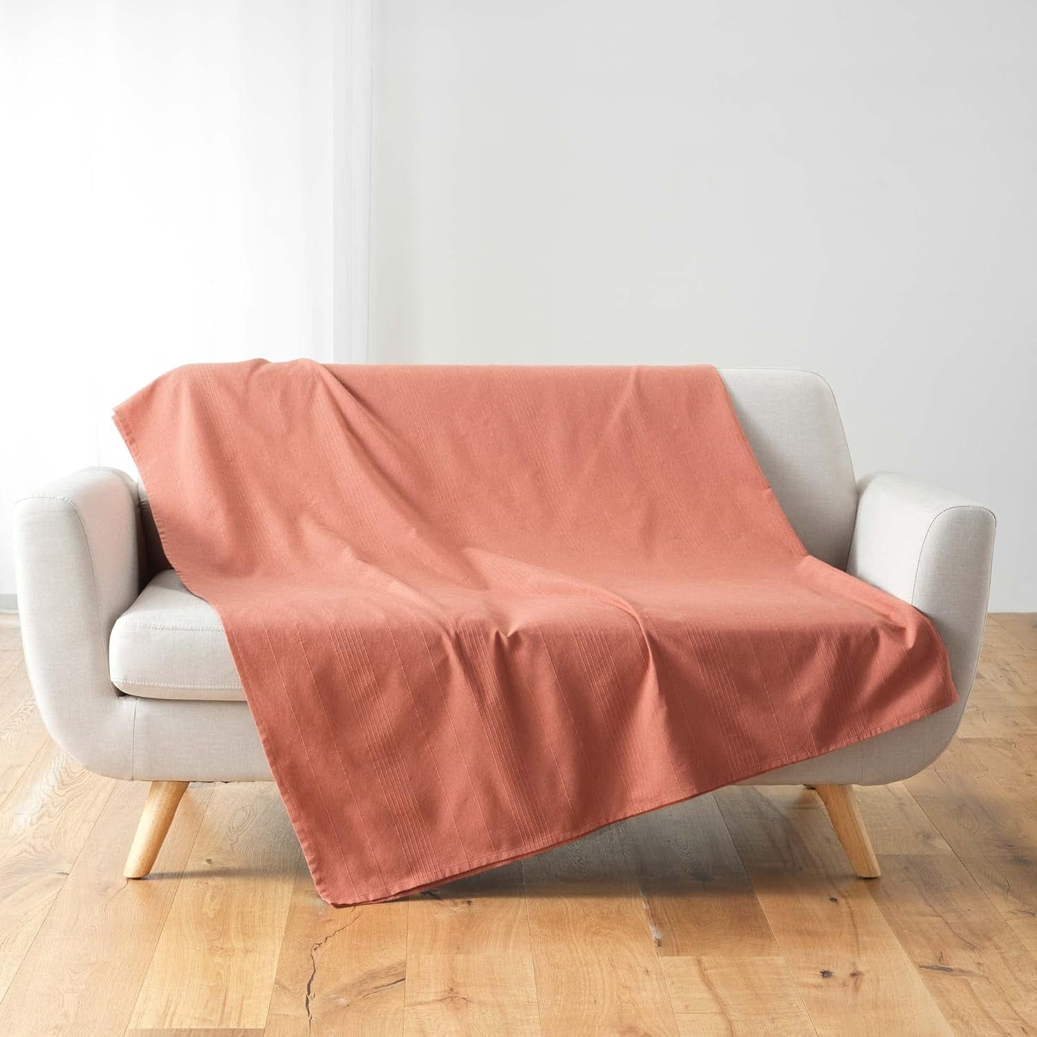 Douceur D'Intérieur, Koc (220 x 240 cm) Lucile Curry, Polycotton, Unicolor Łóżka i koce Douceur d'Intérieur Marsala 180 x 220 cm