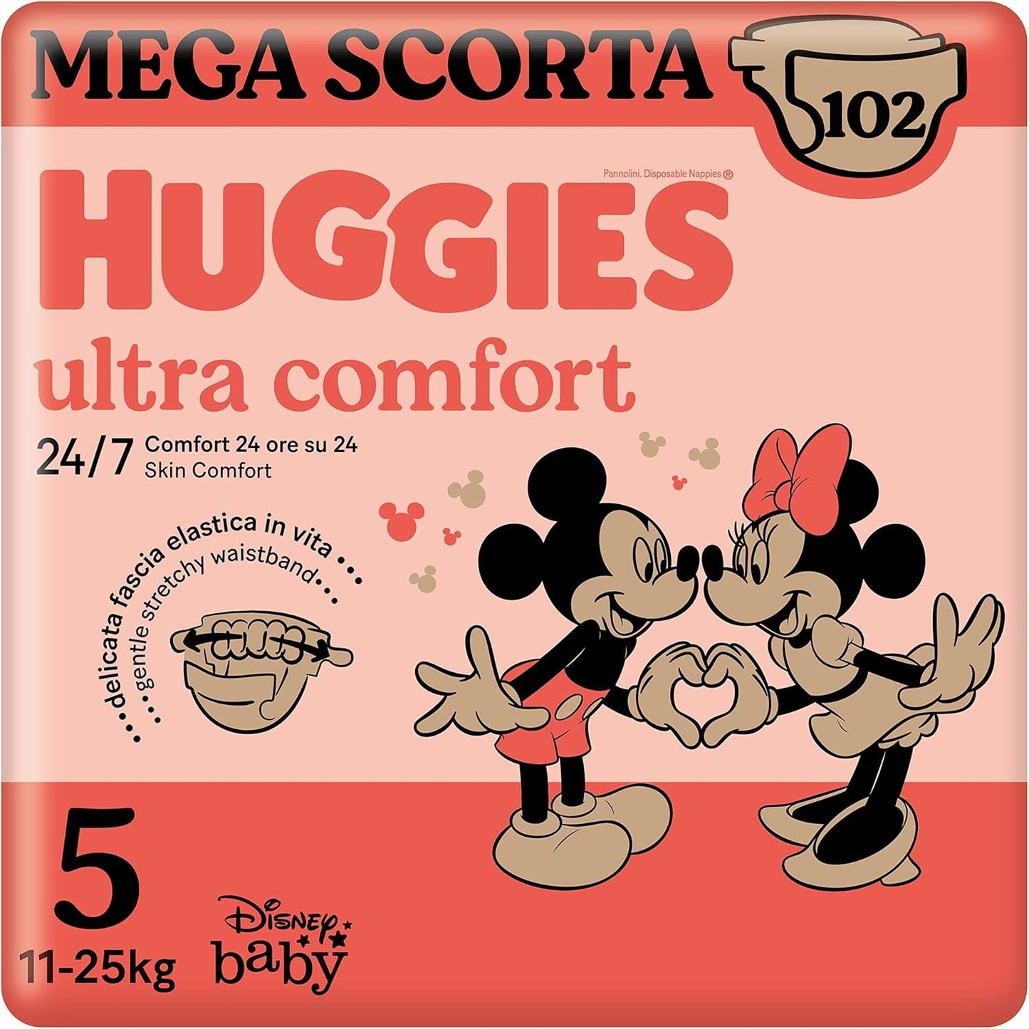 Pieluchy Huggies Ultra Comfort, rozmiar 4 (7-18 kg), Disney Design, opakowanie Value Pack, 150 sztuk