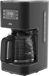 Ekspres AEG Deli 5, 1,5 l, programowalny timer, funkcja utrzymywania ciepła, wyłącznik bezpieczeństwa, wskaźnik poziomu wody, optymalne dozowanie, funkcja zapobiegająca kapaniu, stal nierdzewna, CM5-1-6ST