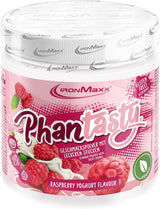 Ironmaxx Phantasty - Kremowa Brzoskwinia Dawka 250G | Wegańskie Geschmackspulver Mit Echten Frucht- Oder Nussstückchen | Perfekter Zuckerersatz Słodziki Naty Shop 250 G (opakowanie 1Er) Jogurt Malinowy