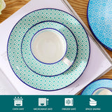 Porcelanowy zestaw do kawy Vancasso Macaron, 12-częściowy kolorowy serwis do kawy dla 4-12 osób, zestaw filiżanek, zawiera filiżanki do kawy, spodki i talerze deserowe