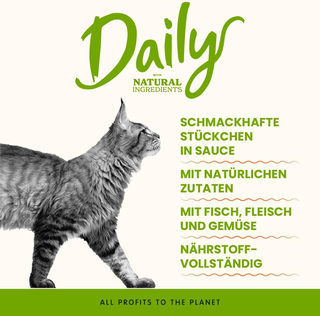 Almo Nature Daily - Mokra karma dla kotów - Tuńczyk i Łosoś - 70g, opakowanie 30 szt