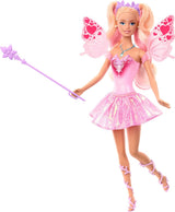 Wróżka lalki Barbie Mattel z różdżką i modnymi dodatkami, fantastyczny motyw ze skrzydłami i strojem zmieniającym kolor, JCP76, [wielokolorowy] Domyślny tytuł lalki Naty Shop