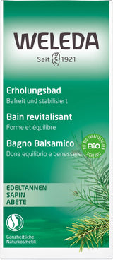 WELEDA, kosmetyki naturalne Organiczna esencja do kąpieli z olejkami eterycznymi ze świerku i jodły pospolitej do relaksu i pielęgnacji, dodatek do kąpieli zapewniający wewnętrzną siłę, 200 ml Prysznic i kąpiel Naty Shop