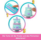 Barbie Party Doll Unboxed i akcesoria Birthday Pet Series 10 Zestaw gwiazdek na imprezę niespodziankę, w tym efekt zmiany koloru i dekoracje na ciasto JFG72