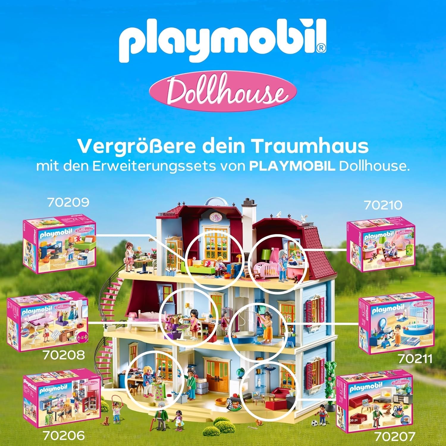 PLAYMOBIL Dollhouse 70209 Pokój młodzieżowy z figurką dziewczynki i akcesoriami, od 4 lat