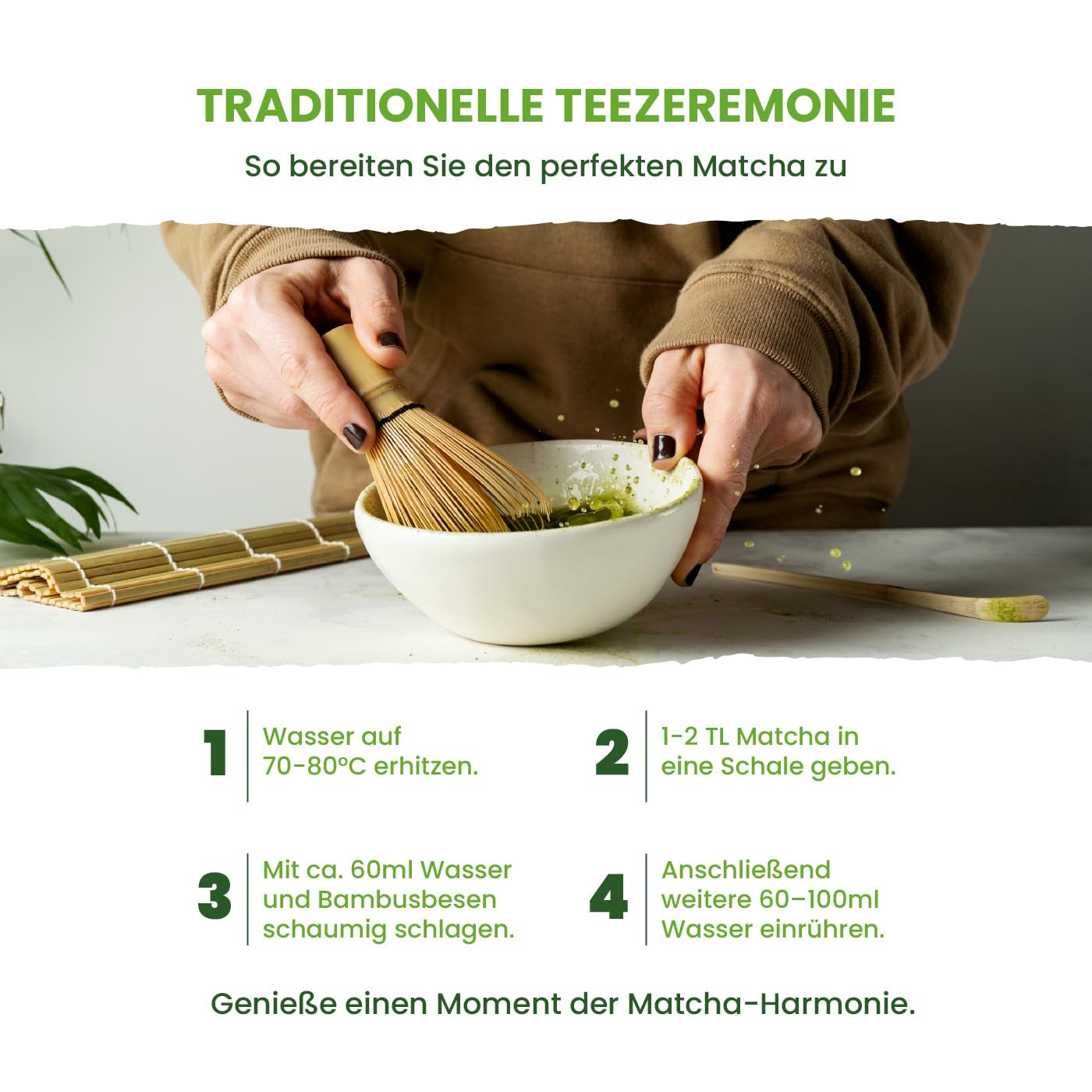 Monte Nativo Ceremonial Matcha w proszku (40g) - idealna do herbaty matcha, latte i koktajli - zielona herbata z Japonii - gatunek ceremonialny, w metalowym pudełku - 100% czysta, bezglutenowa, drobno zmielona
