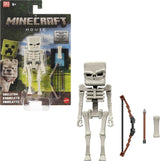 Zestaw Mattel Minecraft Story z 4 figurkami i 3 akcesoriami Spotkania w świecie Zestaw Minecraft Inspirowana filmem zabawka kolekcjonerska JFR70 Figurki Naty Shop Skeleton