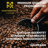 Martermühle Café Crème Kaffeebohnen 500g mittelkräftig I Arabica I Smaki: Brauner Zucker, Haselnuss, Schokolade I Ganze Kaffeebohnen schonend geröstet, säurearm