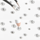 Beadsland 2500 szt. Glas Nailart Strasssteine ​​​​Kristall Flatback Edelsteine ​​​​Runde, ​​Für Handwerk Gemischt 8 Größen SS4 ~ SS30 Mit Picking Pinzette Und Stift (Kristall Weiss)
