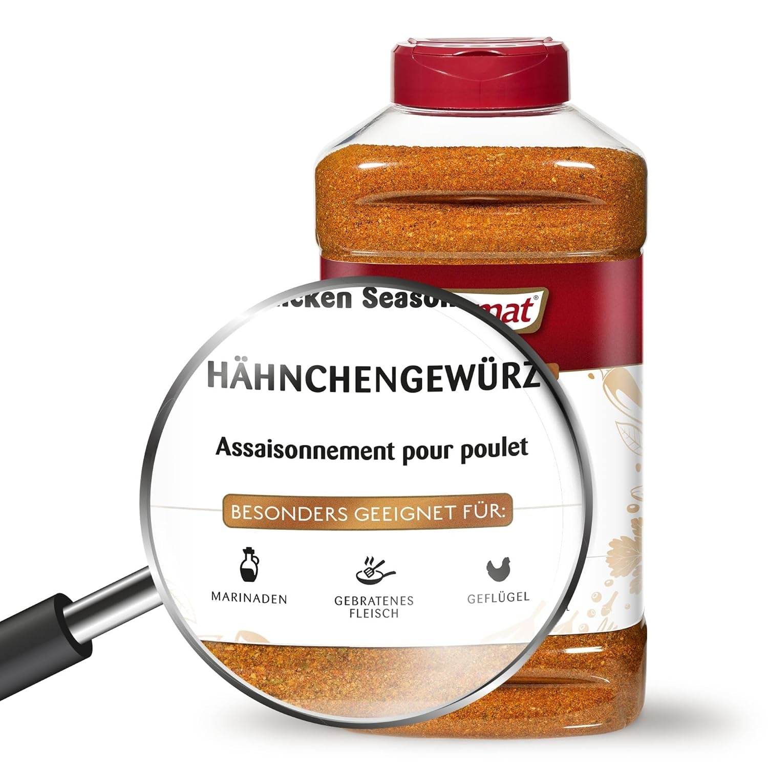 Prymat Hähnchengewürz 1100g, Gewürzmischung für Hhn, Turcja, Ente, Gans, Grillgewürze, Marynata für Fleisch im Streuer