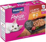 Vitakraft Poésie Délice, Country Selection, Nassfutter Katze, Katzennassfutter Gelee, z kurczakiem, z wołowiną (1 opakowanie 6x 85g)