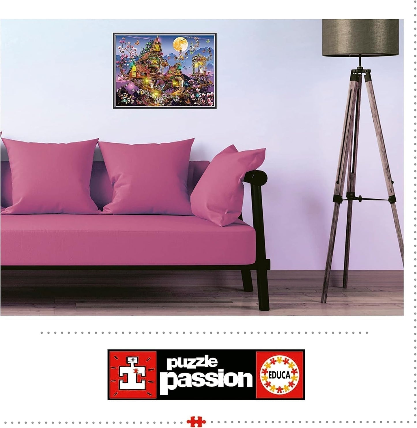 Educa - Puzzle 500 elementów dla dorosłych | domek z bajki, puzzle 500 elementów dla dorosłych i dzieci od 11 lat, fantasy, bajki, wróżki (19554) Puzzle Naty Shop