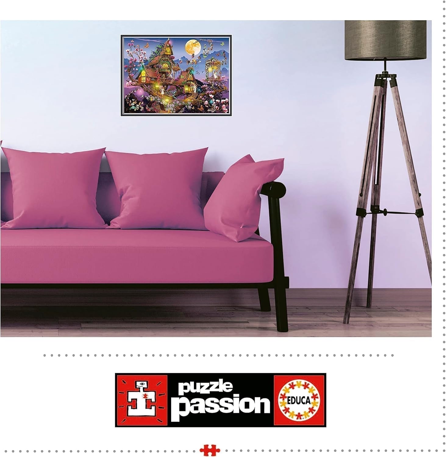 Educa - Puzzle 500 elementów dla dorosłych | domek z bajki, puzzle 500 elementów dla dorosłych i dzieci od 11 lat, fantasy, bajki, wróżki (19554) Puzzle Naty Shop