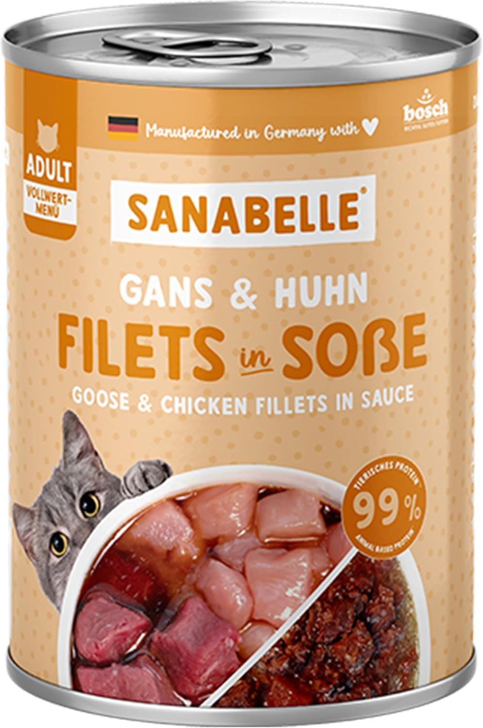 Sanabelle Gourmet Karma mokra w garnku z gęsią i kurczakiem | 6x380g | 2,28 kg