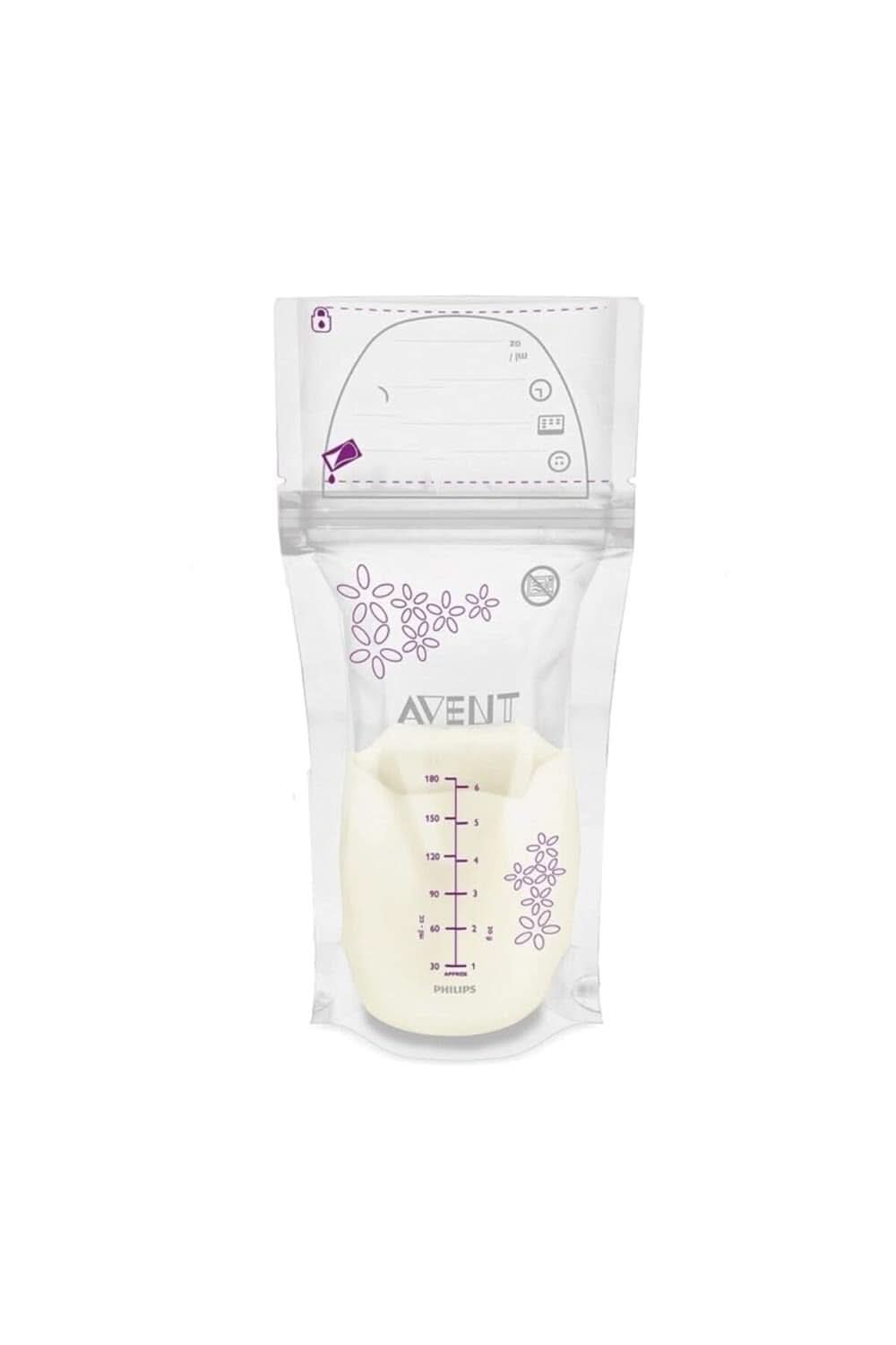 Philips Avent woreczek na mleko matki 180 ml do przechowywania i zamrażania mleka matki, SCF603/25, wstępnie sterylizowany, 25 sztuk Akcesoria Żywność i karmienie piersią Sklep Bebe Naty