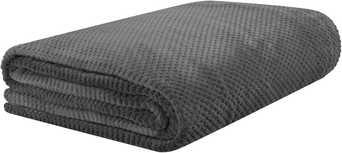 Narzuta HOMLA Noah 220 X 240 Cm - narzuta sofa wygodny rzut koc kocyk - puszysty i miękki - szary poliester Łóżka i koce Besuche den HOMLA-Store Tytuł domyślny