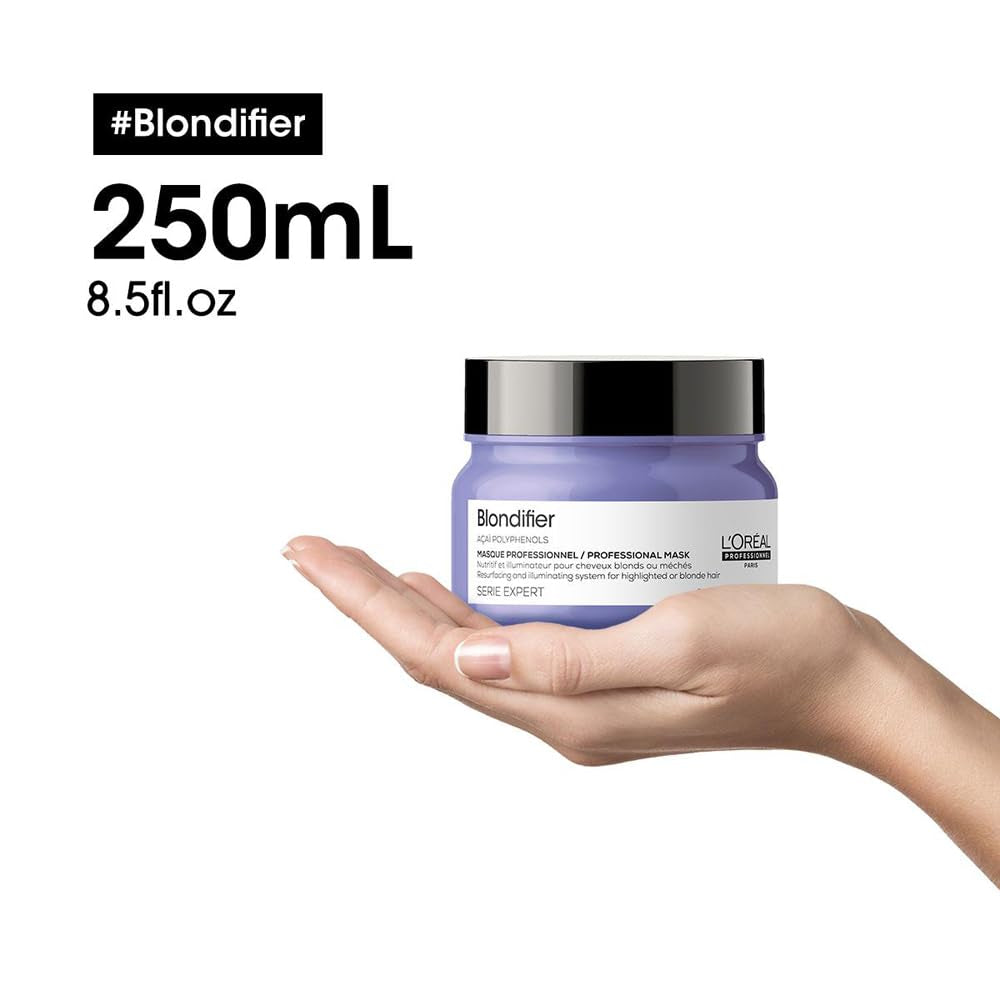 L'Oréal Professionnel | Odżywcza maska do włosów blond i rozjaśnianych, ekstrakt z owoców Açai, Serie Expert, maska do blond Maska do włosów Naty Shop
