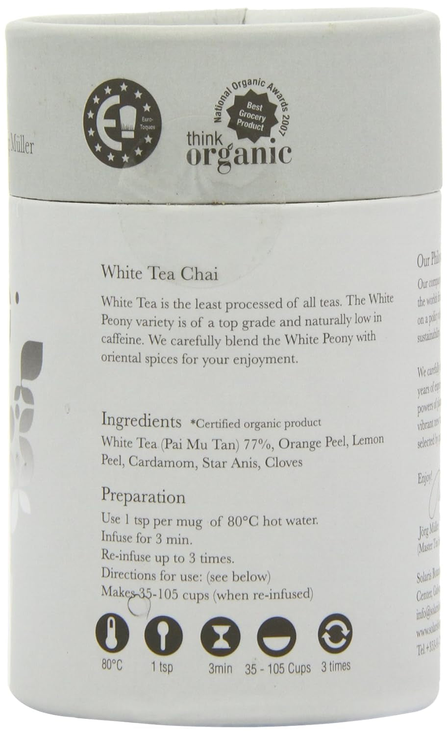 Solaris Organiczna herbata Chai Herbata biała 25 g