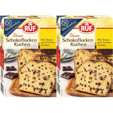 RUF Glutenfreier Schokoflocken-Kuchen Mit Kakaoglasur Und Schoko-Stückchen, Fluffig Und Schokoladig, Glutenfreier Kuchen, Zöliakie Geeignet (Packung Mit 2) Naty Shop 455 G (opakowanie 2Er) Schokoflockenkuchen