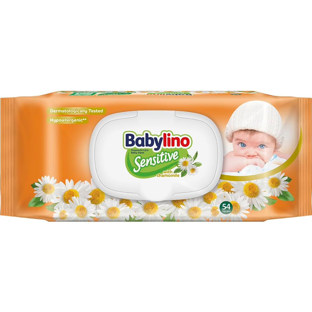 Chusteczki dla niemowląt Sensitive, 0% substancji zapachowych, 98% naturalnej formuły przywracającej równowagę pH skóry, pieczęć świeżości, 54 chusteczki