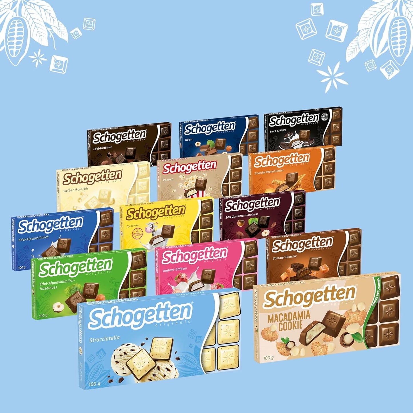 Batonik czekoladowy Schogetten Stracciatella 100g, pojedynczo porcjowany. Rozkosz. Kawałek po kawałku.