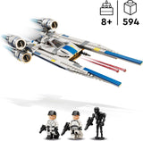 LEGO Star Wars 75399 Rebeliancki myśliwiec U-Wing Starfighter — zabawka z funkcją wahadłowego skrzydła i trzema minifigurkami, w tym figurką Cassiana Andora i droida K-2SO — prezent dla chłopców w wieku od 8 lat i fanów Andora z sezonu 2 Zestawy do budowania Beuche den LEGO-Store