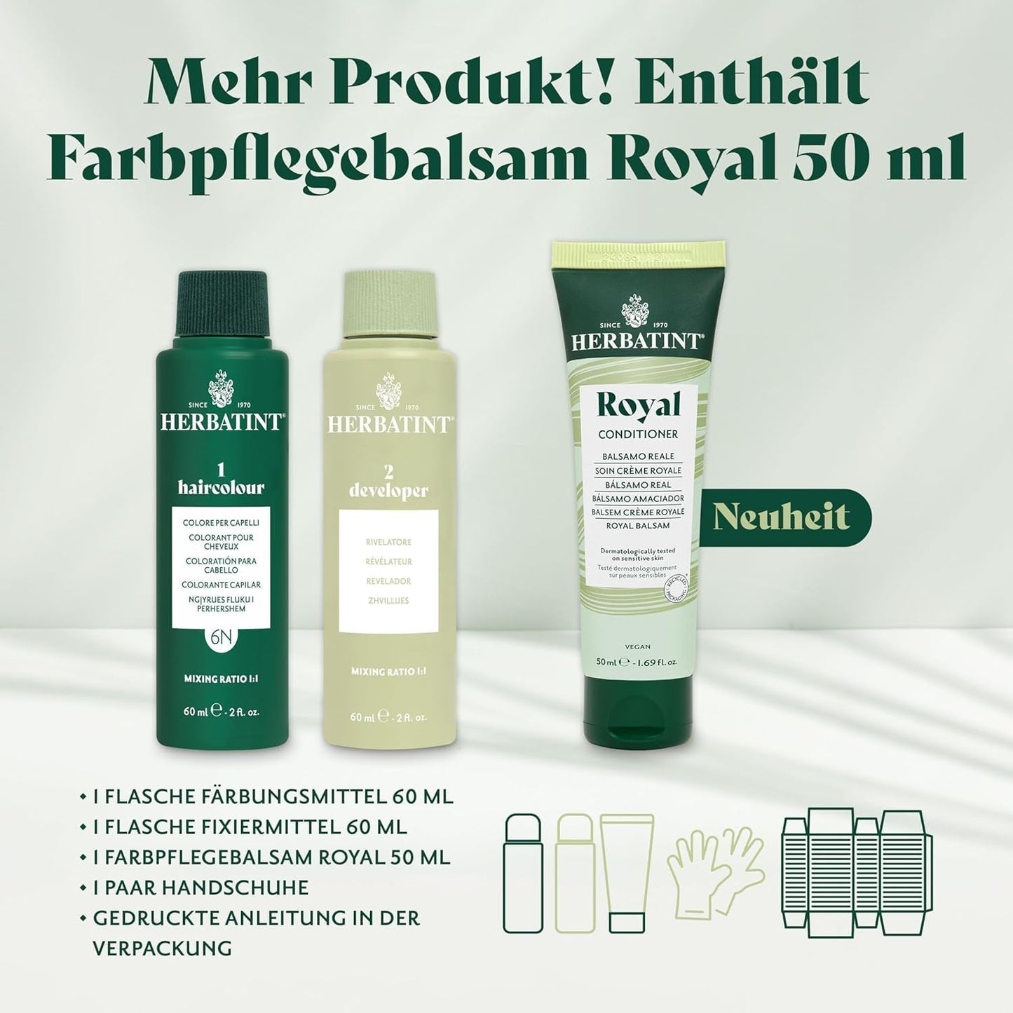 Żel do trwałej farbowania włosów 6N ciemny blond - 170 ml I Bez amoniaku, 100% pokrycia siwych włosów I Testowany na wrażliwej skórze, z 8 ekstraktami roślinnymi Farba do włosów Naty Shop