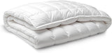 Kołdra z włókna 250 G, mikrofibra, miękka, jedwabista, do łóżek 100, 105 i 110 cm, biała, 180 x 220 cm Kołdry i kołdry Naty Shop 180 x 220 cm