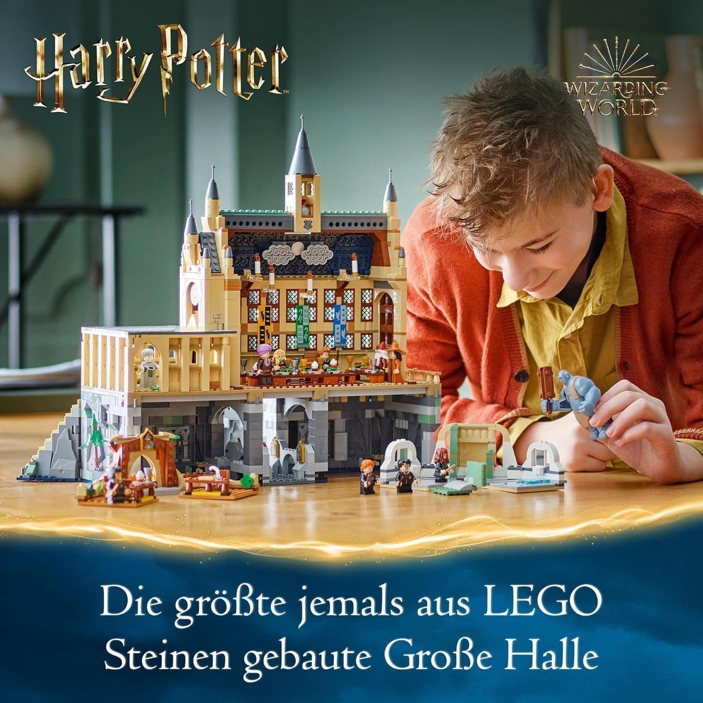LEGO Harry Potter Zamek Hogwart: Wielka Sala, zabawka kolekcjonerska z 11 minifigurkami, w tym Hermioną Granger, magiczny prezent dla chłopców i dziewcząt 76435 Zestawy do budowania Besuche den LEGO-Store