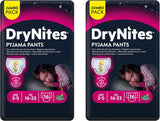 Bielizna nocna Huggies DryNites dla dziewczynek, 3-5 lat (16-23 kg), 2 x 16 sztuk