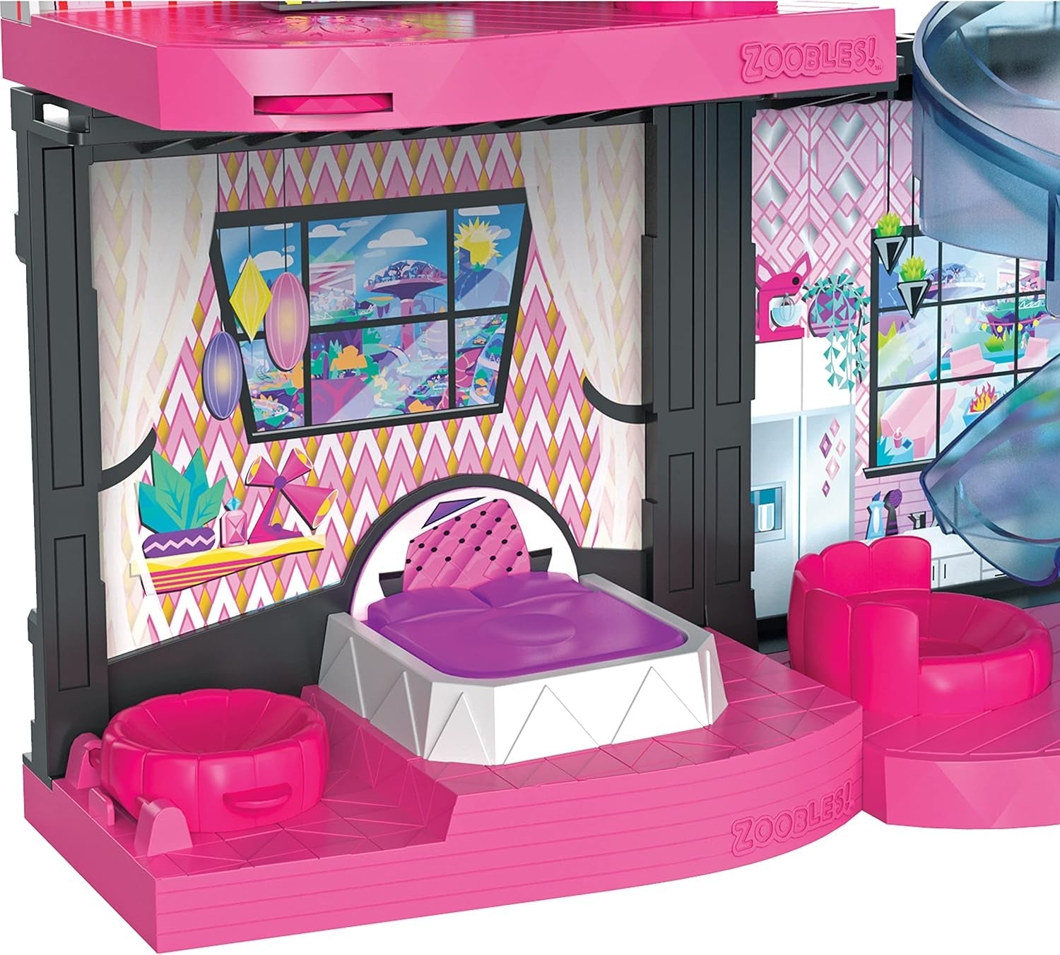 Zoobles Magic Mansion Transformowalny 6-pokojowy wymarzony dom, zjeżdżalnia i akcesoria