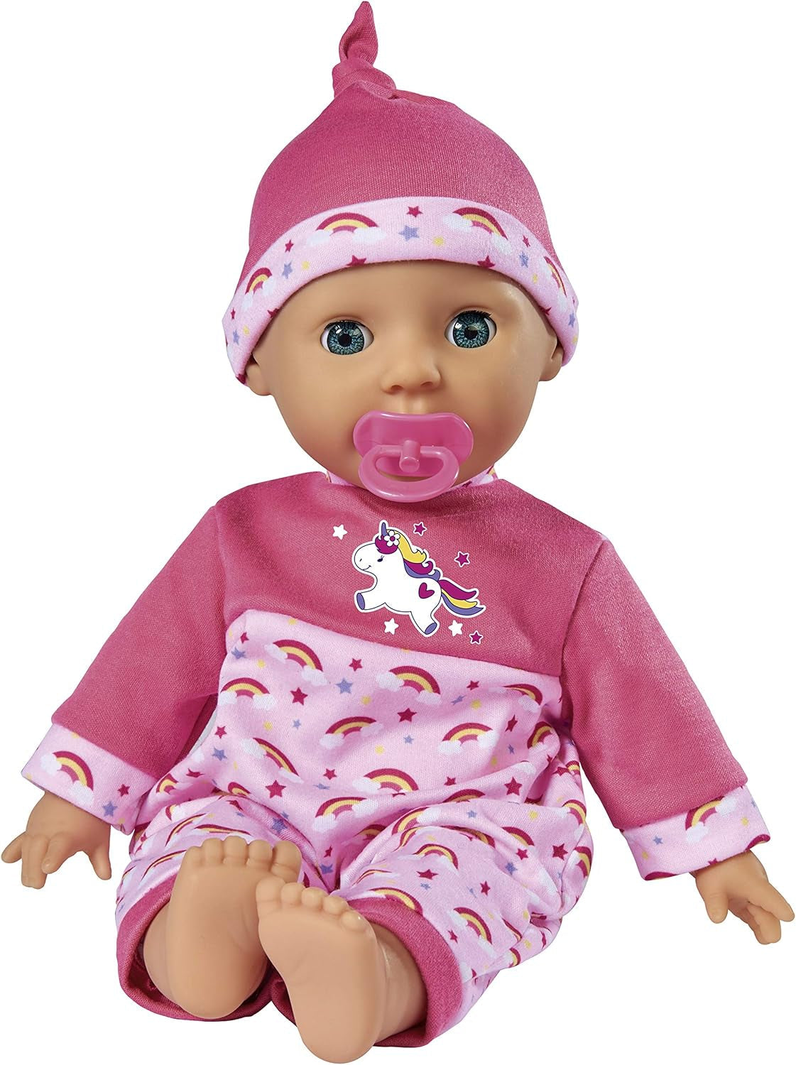 Simba 105140060 - Laura Tickle Baby Lalka z miękkim ciałem i tęczowym materacem, wydaje 25 dziecięcych dźwięków, 38 cm, lalka od 2 lat