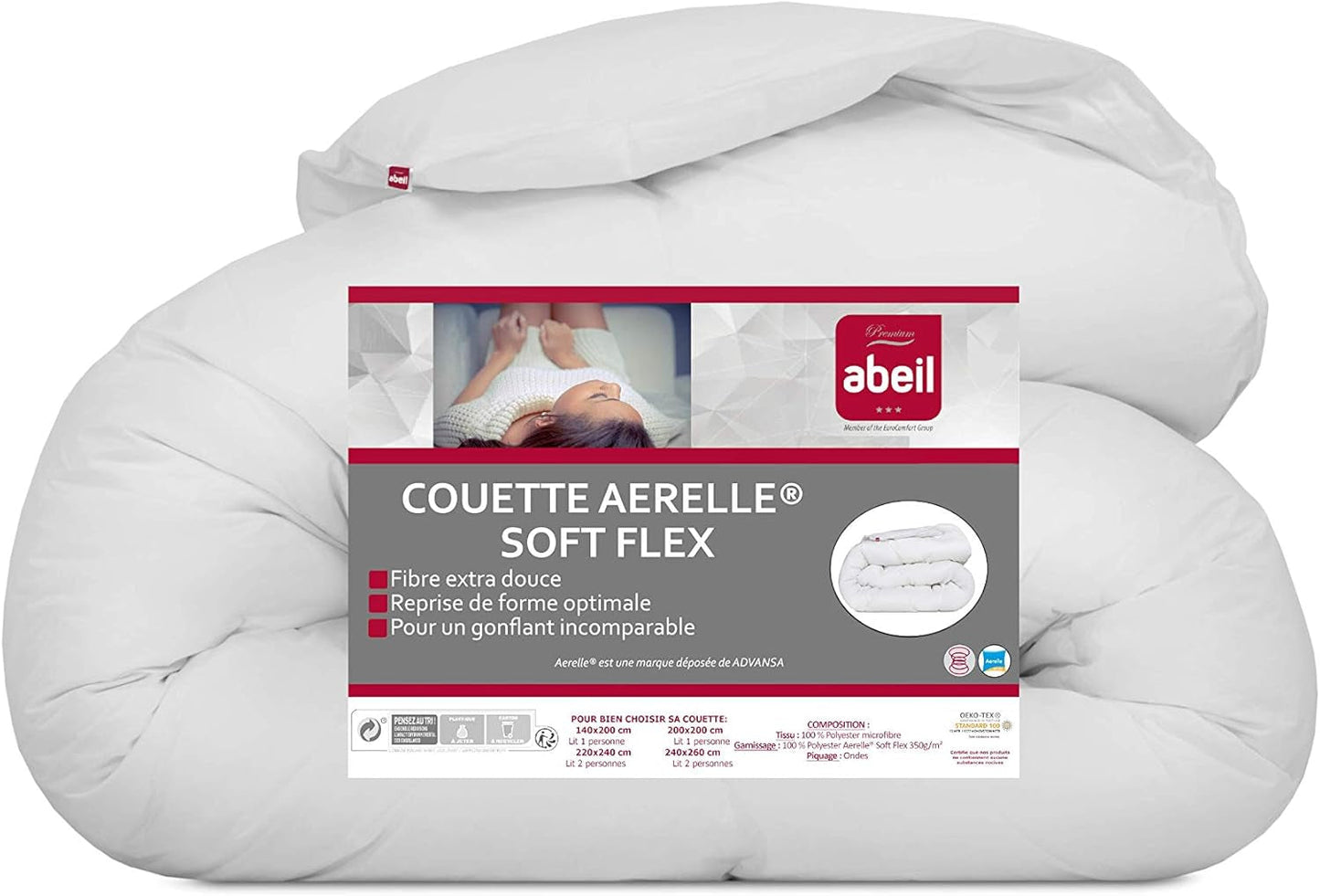 Kołdra Soft Flex, poliester, biała, 240 x 260 cm Naty Shop kołdry i kołdry 240 x 260 cm