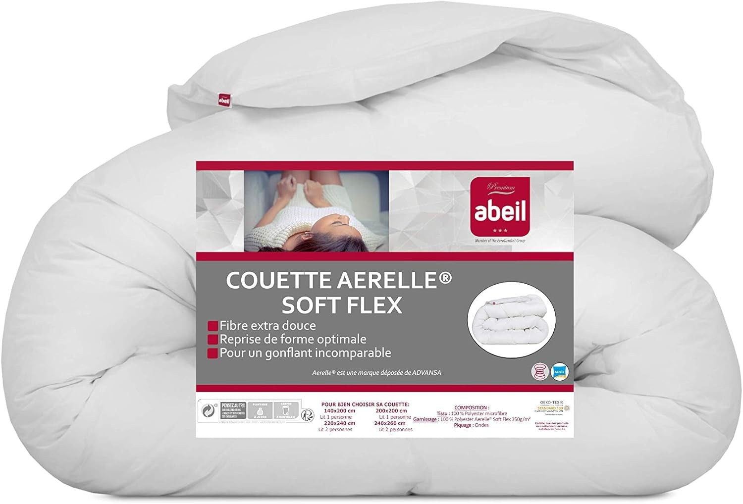 Kołdra Soft Flex, poliester, biała, 240 x 260 cm Naty Shop kołdry i kołdry 240 x 260 cm