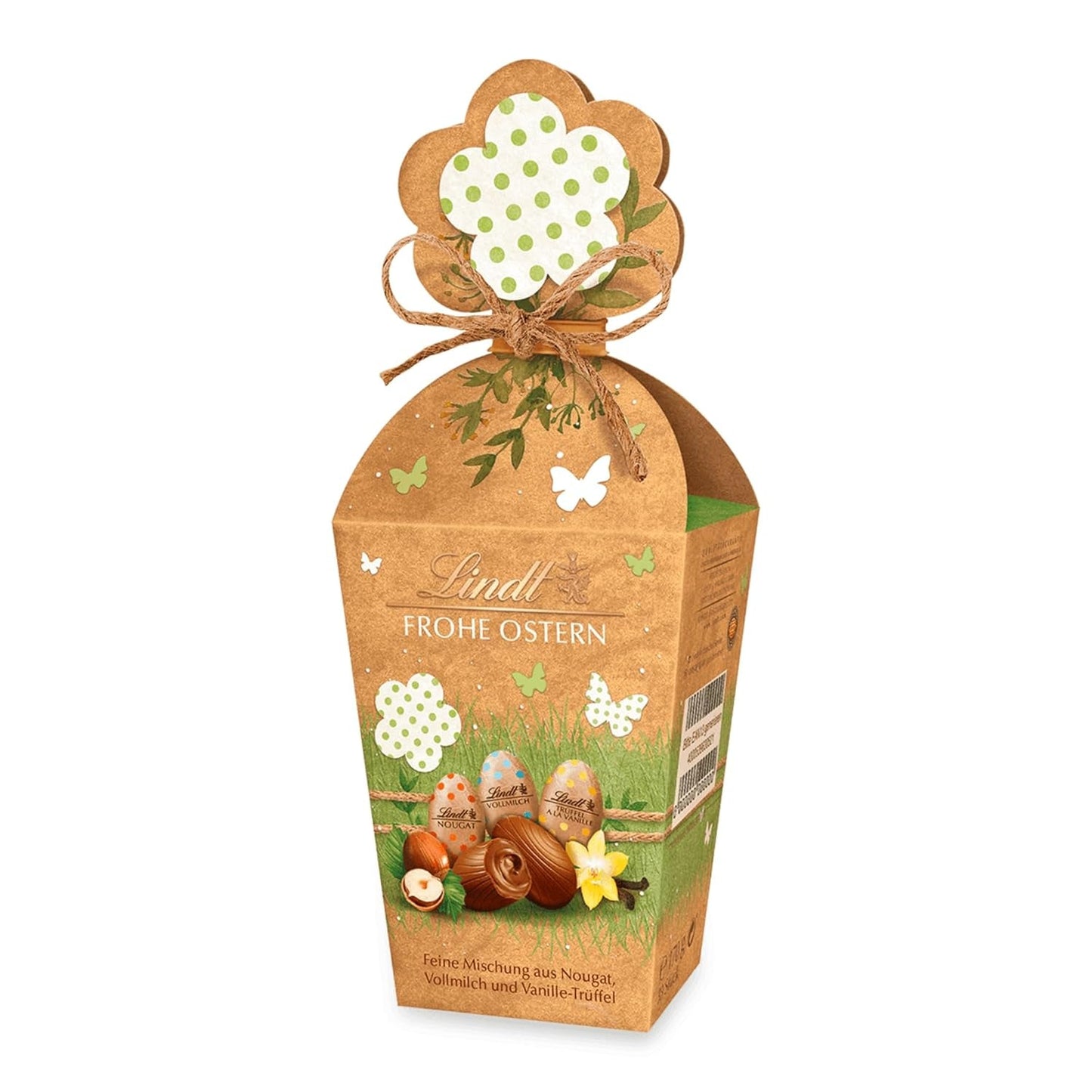 Czekolada Lindta | Mini Jajka Edycja Natura | 170g | Wyśmienita mieszanka mini jajek z nugatem, mleczną czekoladą i waniliowymi truflami | Czekolada Wielkanocna | Wielkanocna czekolada idealna do dzielenia się i cieszenia się