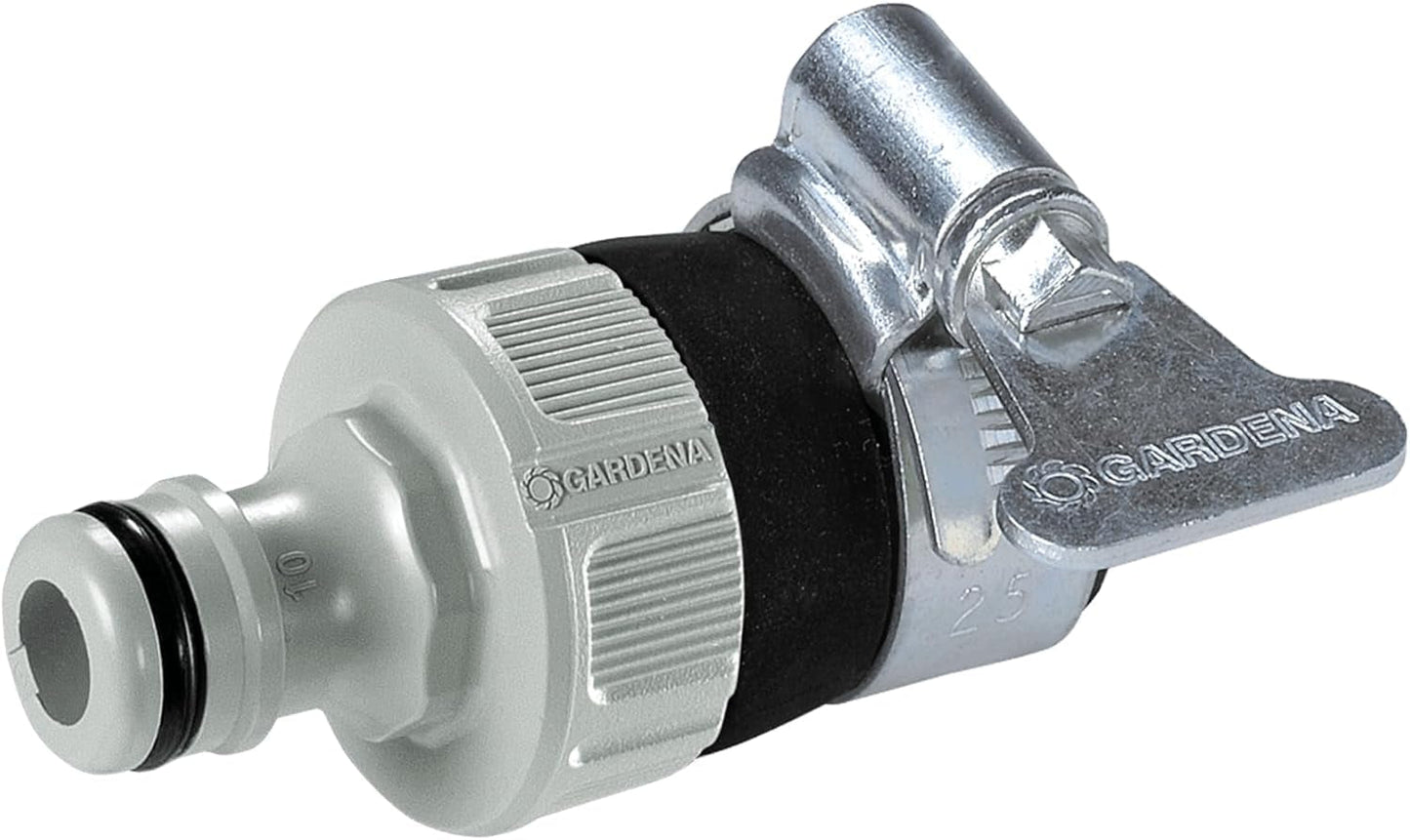 Gardena Water Thief: Uniwersalny adapter do kranu umożliwiający podłączenie węża ogrodowego Gardena do rury o średnicy zewnętrznej 14–17 mm. kran bezgwintowy, odporny na korozję (2908-20)