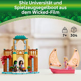 LEGO Wicked Glinda, Elfaba i Nessarose na żaglówce Uniwersytetu Shiz i 3 figurkach łódki Prezent dla dziewcząt i chłopców od 7. roku życia Miłośnicy domków dla lalek 75681 Zestawy do budowania Besuche w sklepie LEGO
