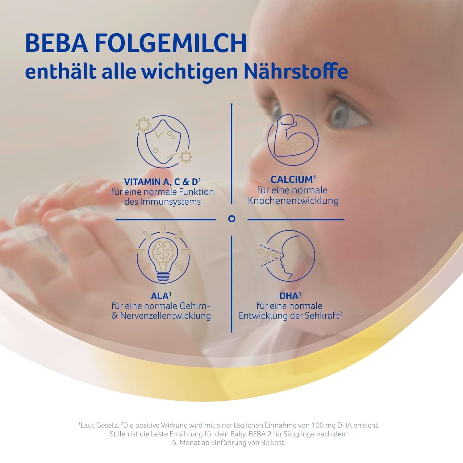 BEBA 2 - Mleko następne po 6 miesiącu, z kompleksem 5 HMO, zawartością białka odpowiednią do wieku, bez laktozy, bez oleju palmowego, bez oleju rybnego, żywność dla niemowląt, mleko w proszku dla dzieci, opak. 3 szt. (3 x 800g)