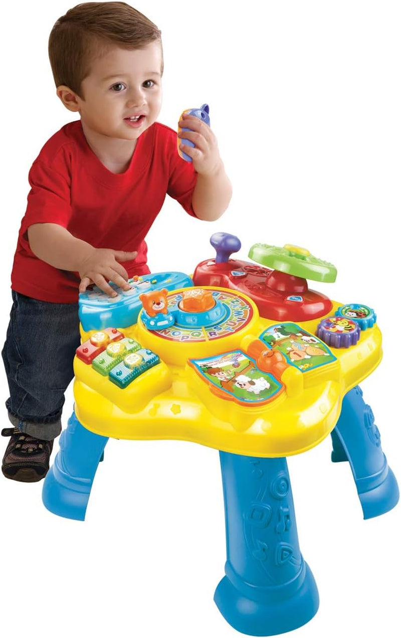 Stół do zabawy Vtech Baby Adventure - Kolorowy stół do zabawy dla dzieci z 6 placami zabaw i elementami interaktywnymi - Ucz się kolorów, liczb, zwierząt, muzyki i kształtów poprzez zabawę - Dla dzieci w wieku 12-36 miesięcy Baby Toys Naty Shop
