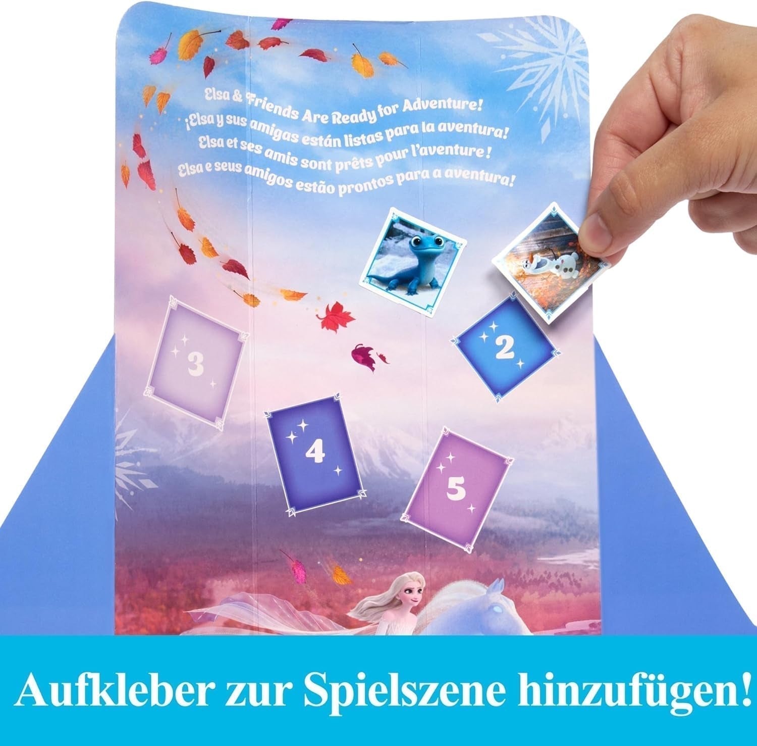 Mattel Disney Zestaw lalek Elsa Fashion Queen Ice, Spin & Reveal z 11 niespodziankami, w tym 5 akcesoriów, 5 naklejek i sceną do zabawy, inspirowaną filmem Disneya, HTG25 Naty Shop Dolls
