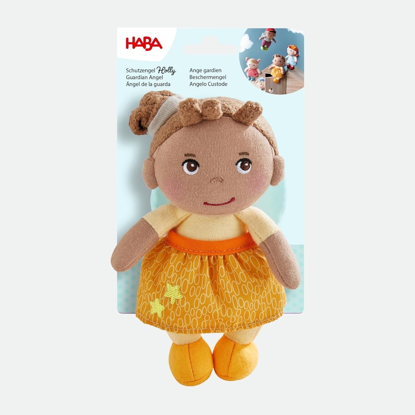 HABA Guardian Angel Holly - Lalka z miękkiej tkaniny (15 cm), idealny prezent powitalny dla niemowląt i małych dzieci - Można prać w temperaturze 30 °C - 2011871001
