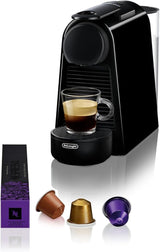 Ekspres do kawy z kapsułkami Nespresso De'Longhi Essenza Mini, czarny | Ciśnienie pompy 19 bar | Zbiornik na wodę 0,6 l | Do espresso i Lungo | Mały ekspres do kawy – wspaniałe chwile przy kawie | EN85.B