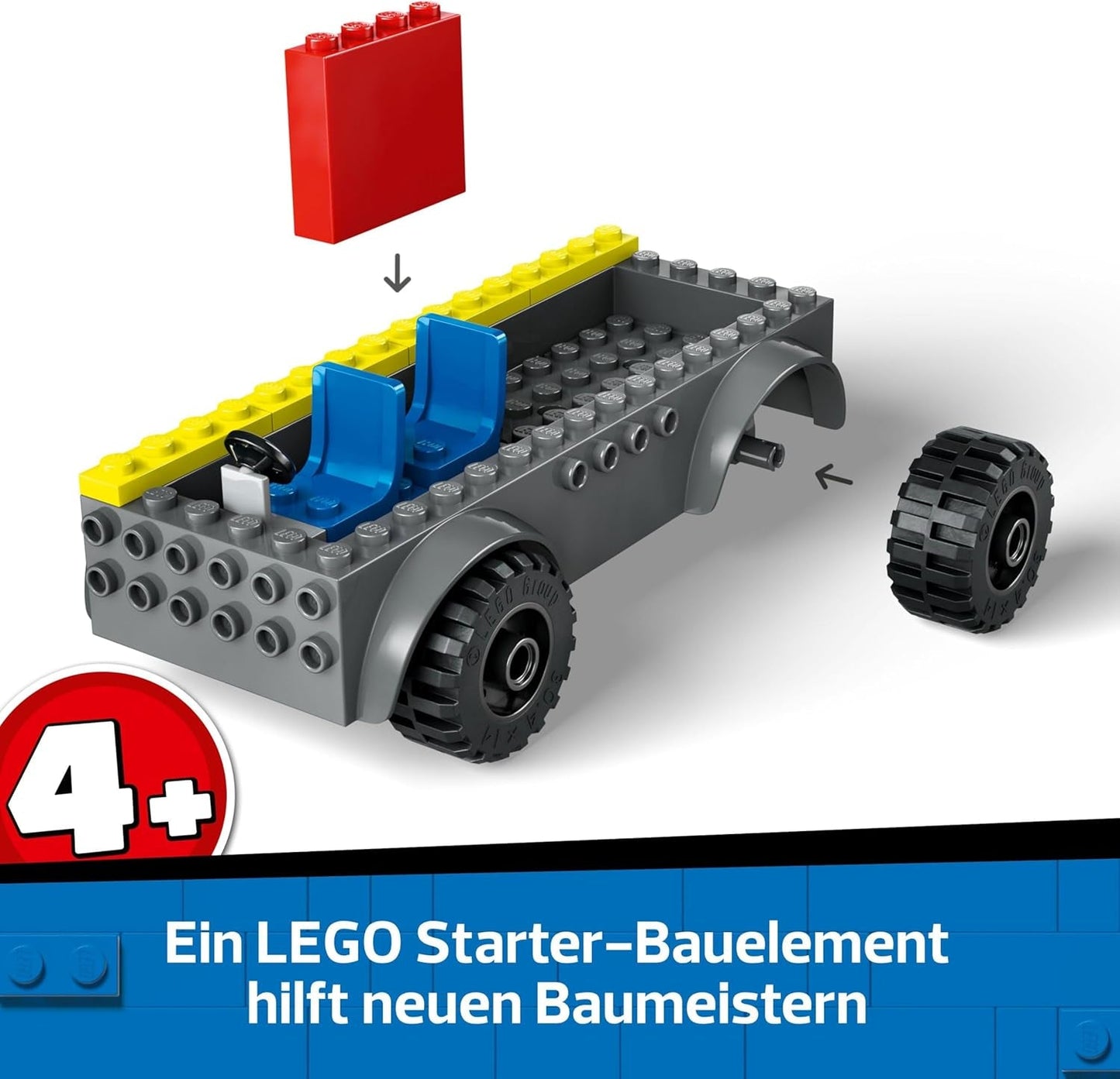 LEGO City Fire Ladder Truck - Zabawkowy wóz strażacki z 2 minifigurkami strażaków dla chłopców i dziewcząt od 4 lat - zabawka edukacyjna - prezent dla przedszkolaków 60463 Zestawy do budowania Besuche den LEGO-Store