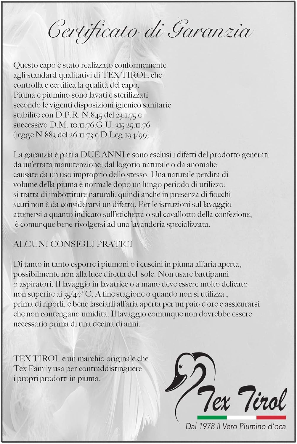 Poduszka Dolomiti Tex Tirol, puch, puch gęsi Naty Shop standardowe poduszki