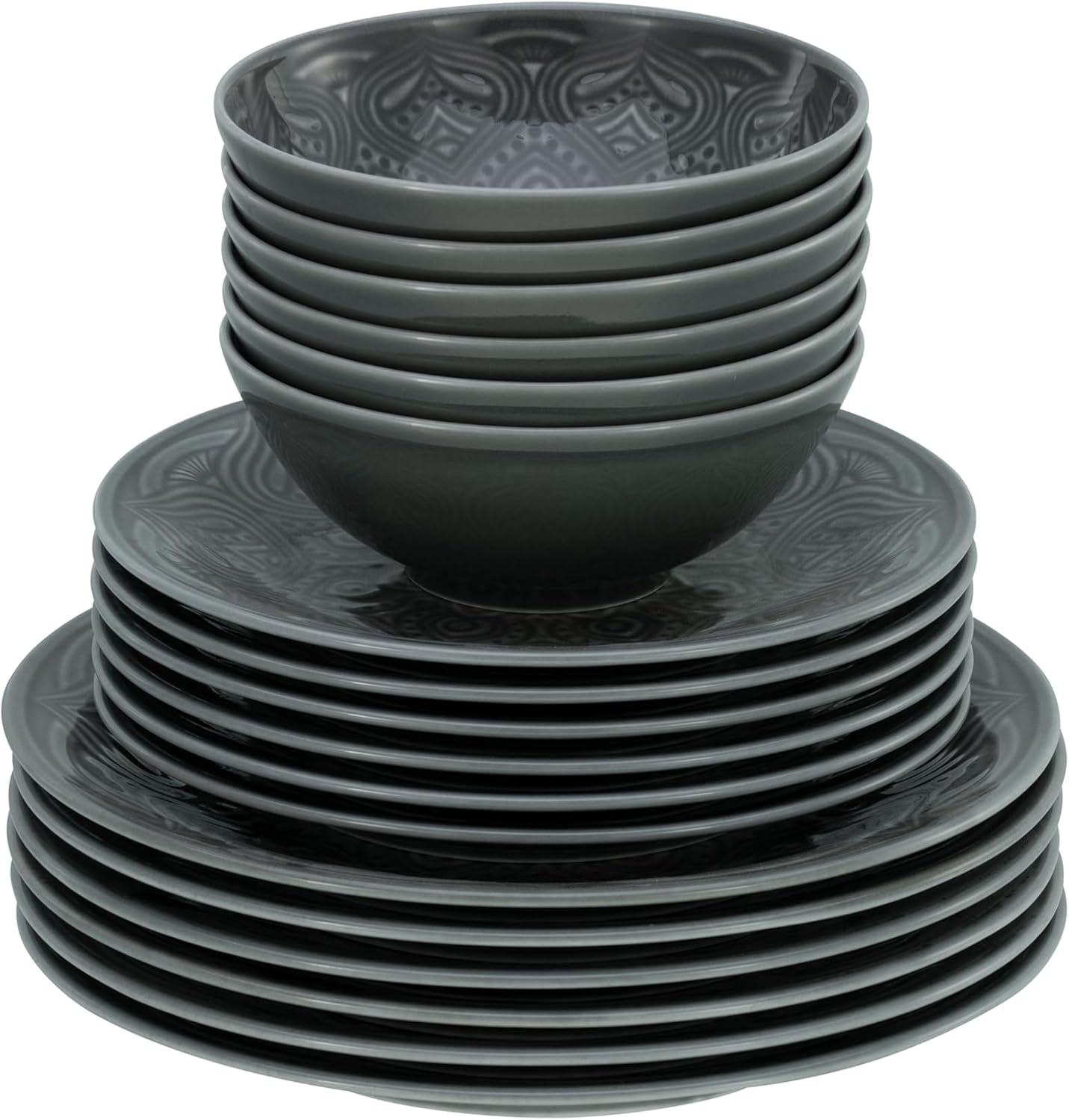 CreaTable, 21627, seria Orient Mandala, 18-częściowy zestaw naczyń obiadowych, zestaw talerzy porcelanowych, można myć w zmywarce i używać w kuchence mikrofalowej, wyprodukowano w Europie