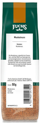 Fuchs - Gałka muszkatołowa mielona, ​​50 gramów Condimente Naty Shop