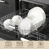 MALACASA 4-osobowy zestaw obiadowy Bone China 16-częściowy zestaw obiadowy Okrągły biały ze złotym brzegiem Zestaw 4 talerzy obiadowych 4 talerze deserowe 4 talerze Suma i 4 miski na płatki zbożowe Seria NORI