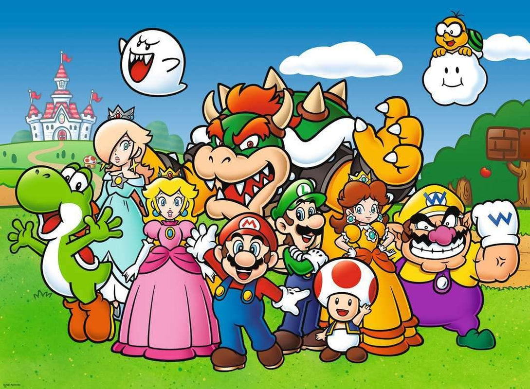 Puzzle dla dzieci 100 elementów XXL - Nintendo Super Mario Fun Puzzle Naty Shop