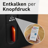Bosch MyMoment TKA6M273 Ekspres do espresso z filtrem, karafka termiczna 1 l, 8–12 filiżanek, system zapobiegający kapaniu, obrotowy uchwyt filtra, program odkamieniania, wyjmowany zbiornik na wodę, 1200 W, czarny matowy